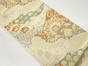 道長取りに華紋・花唐草・有栖川文織出し袋帯